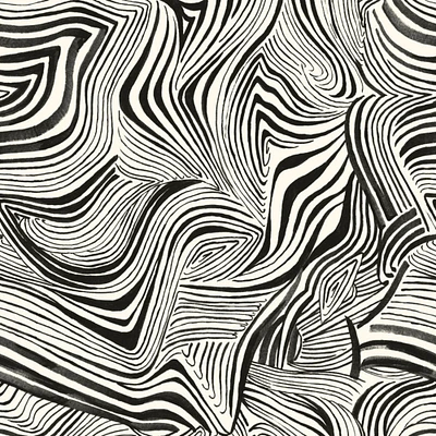 Tempaper & Co. x Novogratz Zebra Marble White & Black Removable Peel and Stick Wallpaper