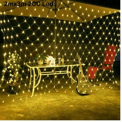 2x3 meter. Flexible Net Mesh Lights Curtain for Christmas Décor