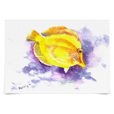 Yellow Angelfish by Suren Nersisyan  Poster - Americanflat