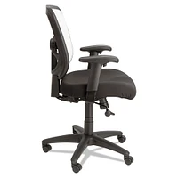 Alera Elusion Series Mesh Mid-Back Swivel/Tilt Chair, Supports up to 275 lbs., Black Seat/White Back, Black Base