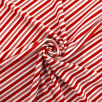 Red Candy Stripes Bullet Fabric