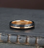 Hammered tungsten ring, black wedding band, gift for him, anniversary gift, stacking wedding ring, unique men's ring, Valentine's Day gift