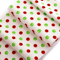 Red and Green Dots Christmas Bullet Fabric 6" Strip