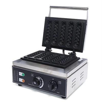 Kitcheniva 5 Lolly Electric Hot Dog Waffle Maker Machine 1500W