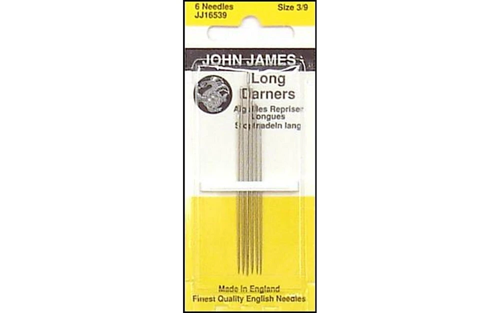 John James Needle Long Darner Sz 3-9 6pc