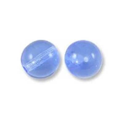 Czech Pressed Glass Round Beads 4mm Light Sapphire (Package of 10)