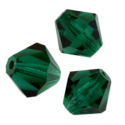 Preciosa Crystal Bicone Bead 6mm Emerald (Package of 40)