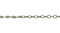 5.4x4.4mm Antique Brass Plated Oval Link Chain (Priced per Foot) -
