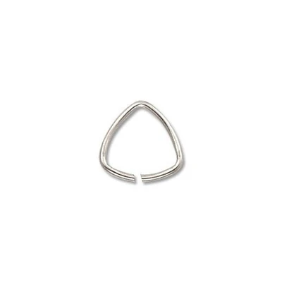 JewelrySupply Jump Ring - Triangle Open 10mm Silver Plated (10-Pcs)