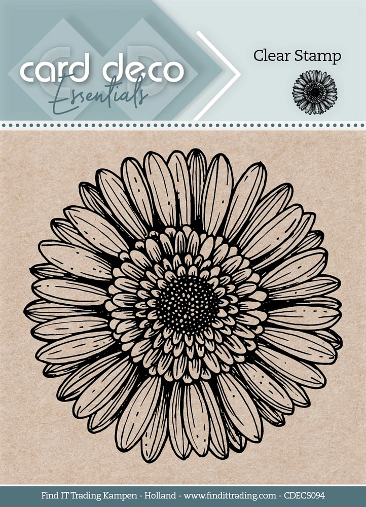 Find It Trading Card Deco Essentials Clear Stamp-Gerbera