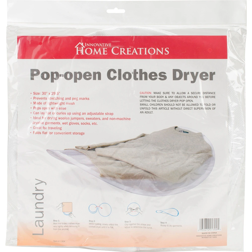 Innovative Home Creations Collapsible Sweater Dryer-30"X29.5" White