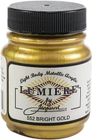 Multipack of 12 - Jacquard Lumiere Metallic Acrylic Paint 2.25oz-Bright Gold