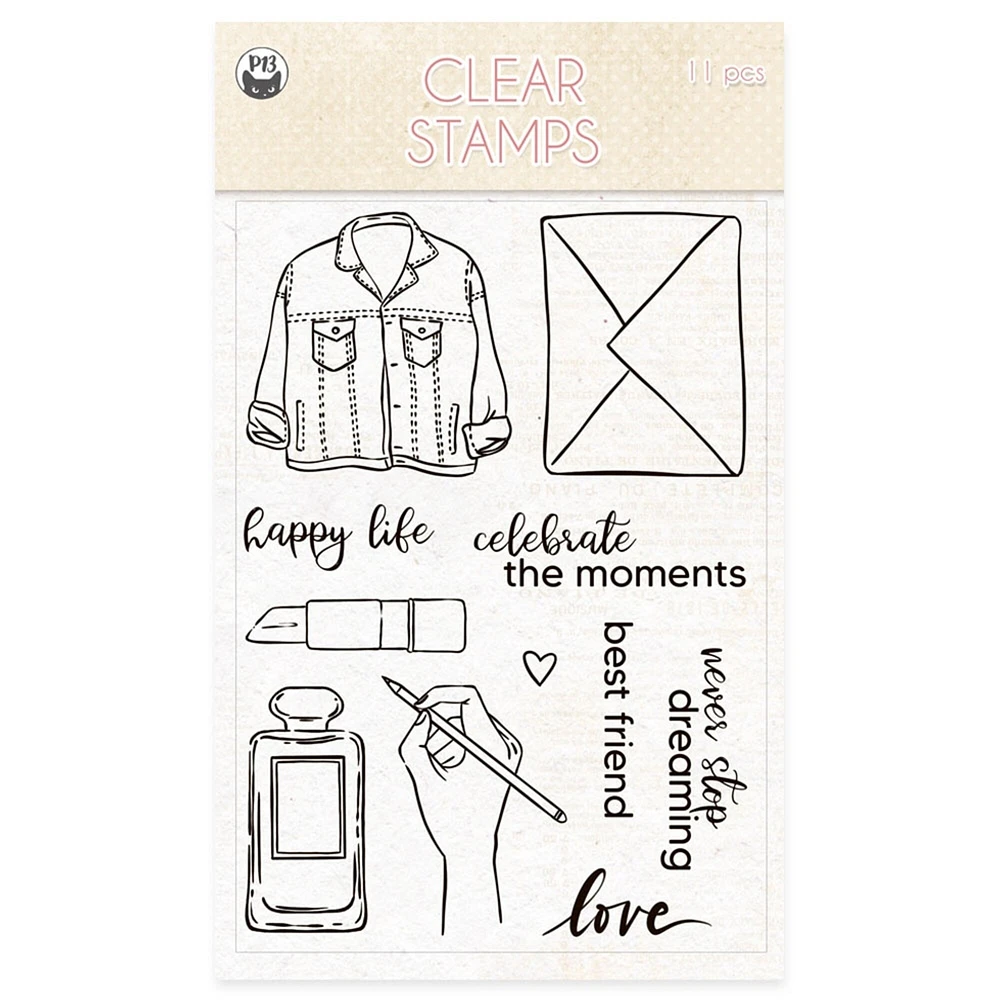 P13 Photopolymer Clear Stamps 11/Pkg-Lady's Diary