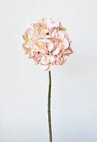 21" Faux Light Pink Hydrangea Stem