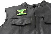 Patch, Embroidered Patch (Iron-On or Sew-On), Jamaican Jamaica Flag Patch, 3" x 2.5"