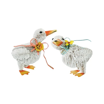 Duck Bottlebrush Easter Figurines Decorations A/2