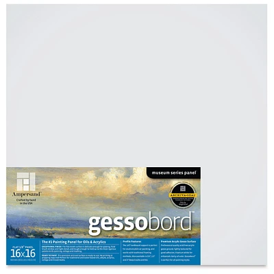 Ampersand Gessobord - 16" x 16", 1/8" Flat