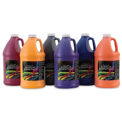 Chromacryl Acrylic Essentials - Secondary Colors, Set of 6, half gallons