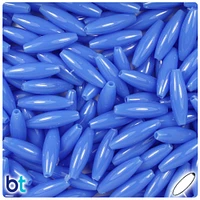 BeadTin Periwinkle Opaque 19mm Spaghetti Plastic Craft Beads (150pcs)