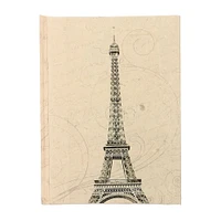 Hardcover Travel Unlined Diary Journal Record Book with Printed Eiffel Tower