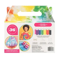 American Crafts Medium Tie Dye Kit 4oz 76/Pkg-12 Assorted Bright Colors 34003377