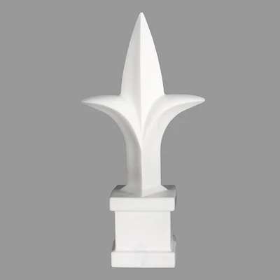 Fence Finials  Tri - Spear Premium  Polypropylene USA  Fence Finial Toppers - White