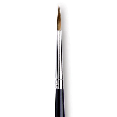 Da Vinci Maestro Kolinsky Brush - Long Tapered Round, Short Handle, Size 2