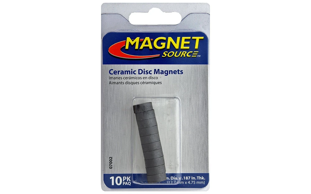 The Magnet Source Magnet Ceramic Disc 1/2" 10pc