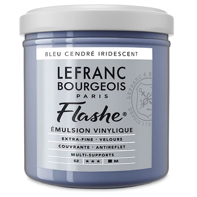 Lefranc & Bourgeois Flashe Vinyl Paint - Iridescent Ash Blue, 125 ml jar