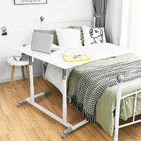 Costway Height Adjustable Computer Desk Sit to Stand Rolling Notebook Table Portable