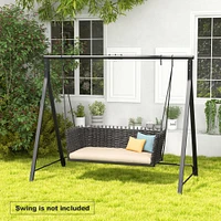 Costway Outdoor Porch Swing Frame Patio Metal Swing Stand with A-Shaped Structure