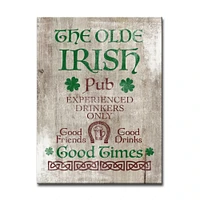 Crafted Creations Beige and Green St. Patrick’s Day Rectangular Canvas Wall Art 20" x 16"