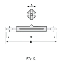 USHIO FDN JP120V-500WCF6 120MM R7S-12 base Halogen Bulb