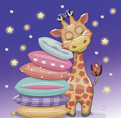 DIAMOND DOTZ ® - Giraffe Pillow Dotz Box, Partial Drill, Round Dotz, Diamond Painting Kits, Diamond Art Kits for Adults, Gem Art,  Diamond Art, Diamond Dotz Kits, 8.7"x8.7"