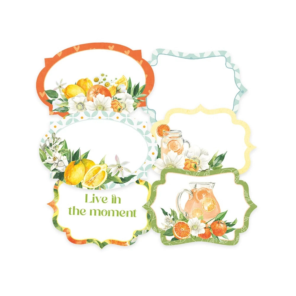 Fresh Lemonade Double-Sided Cardstock Tags 6/Pkg-#04