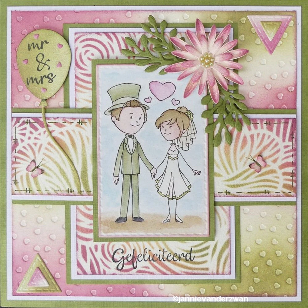 Nellie's Choice DADA Set Die & Clear stamp marriage In Love