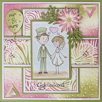 Nellie's Choice DADA Set Die & Clear stamp marriage In Love