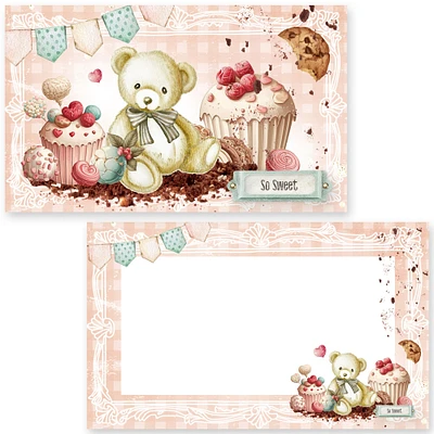 Beary Sweet Journal Card Pack 20/Pkg-4 Designs/5 Each