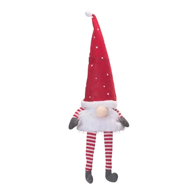 Melrose 25" Plush Gnome Christmas Tree Topper, Unlit
