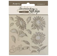 Stamperia Decorative Chips 5.5"X5.5"-Sunflower Art