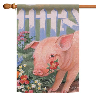 Toland Home Garden Piggin' Out Outdoor House Flag 40" x 28"