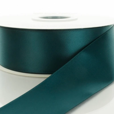 2.25" Double Faced Satin Ribbon 347 Teal 100yd