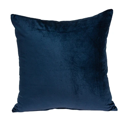 Nassau Collection 18" Navy Blue Solid Handloom Throw Pillow