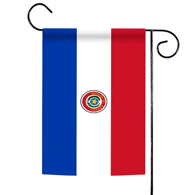 Toland Home Garden Red and Blue Paraguay Outdoor Garden Flag 18" x 12.5"