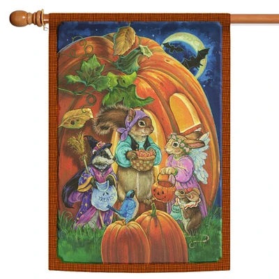 Toland Home Garden Critters and Pumpkins Halloween Outdoor House Flag 40" x 28"