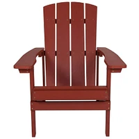 Emma and Oliver Pack Outdoor All-Weather Poly Resin Wood Adirondack Chairs