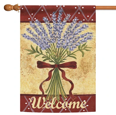 Toland Home Garden Lavender 'Welcome' Outdoor House Flag 40" x 28"