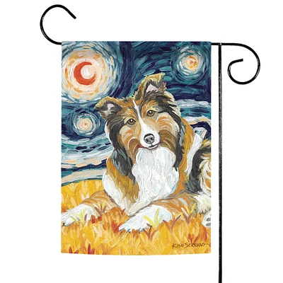 Toland Home Garden Dog Lovers Shetland Sheepdog Outdoor Garden Flag 18" x 12.5"