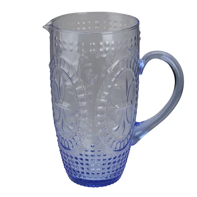Avon 8.75" Blue Textured Glass Beverage Pitcher