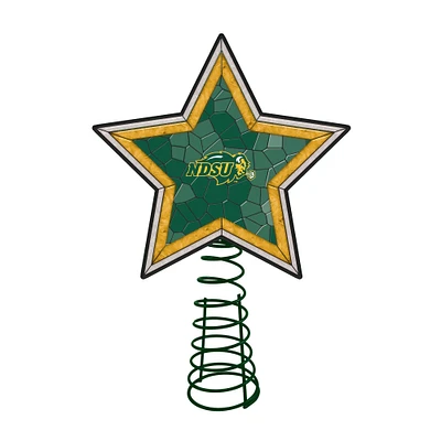 The Memory Company 10" Lighted Green and Yellow Star NCAA North Dakota State Bison Christmas Tree Topper